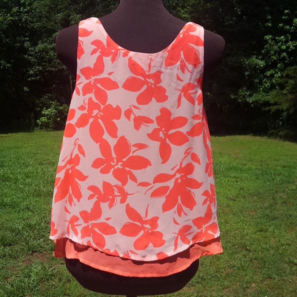 Cato Girls Coral Layered Tank Top XL (18)